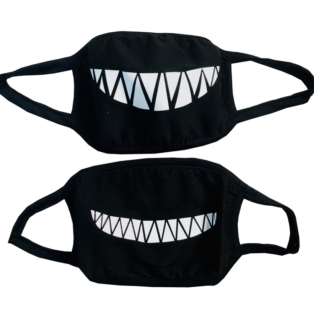 NEW Mommy and Me Face Mask Black Teeth Smile